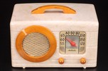 Motorola ’Circle Grille’ Radio 50XC Catalin in Oatmeal w/ Yellow Trim