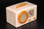 Motorola ’Circle Grille’ Radio 50XC Catalin in Oatmeal w/ Yellow Trim