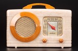 Motorola ’Circle Grille’ Radio 50XC Catalin in Oatmeal w/ Yellow Trim