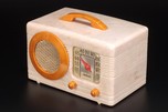 Motorola ’Circle Grille’ Radio 50XC Catalin in Oatmeal w/ Yellow Trim