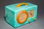 Motorola 50XC Catalin Radio Turquoise + Yellow &rsquo;Circle-Grill&rsquo;