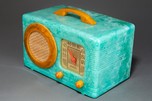 Motorola 50XC Catalin Radio Turquoise + Yellow &rsquo;Circle-Grill&rsquo;