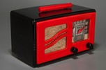 Motorola 51x15 ’S-Grill’ Catalin Radio - Red + Black Art Deco Beauty