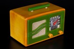 Motorola Catalin Radio 51x16 ’S-Grill’ Yellow + Green Art Deco Beauty