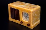 Catalin Motorola 52 ’Vertical Grill’ Radio - Marbleized Apricot + Tortoise