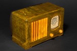 Catalin Motorola 52 Radio - Marbleized Green + Yellow ’Vertical Grill’