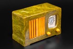 Catalin Motorola 52 Radio - Swirled Green + Yellow ’Vertical Grill’