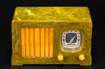 Catalin Motorola 52 Radio - Swirled Green + Yellow ’Vertical Grill’