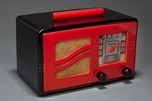 Motorola Catalin &rdquo;S-Grill&rdquo; Radio 51x15 Rare Red + Black Art Deco Beauty