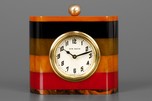 Laminated Multi-Color New Haven Catalin Bakelite Clock