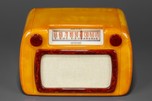 Musicaire MD-19 Catalin &rsquo;Outline Grille&rsquo; Radio in Yellow with Oxblood Red