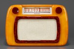 Musicaire MD-19 Catalin &rsquo;Outline Grille&rsquo; Radio in Yellow with Oxblood Red
