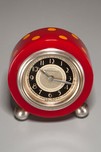 Red with Yellow Laminated Bakelite Polka-Dot Clock