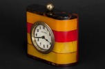 Multi-Color New Haven Laminated Catalin Bakelite Clock