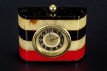 New Haven Multi-Color Laminated Catalin Bakelite Clock