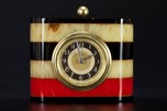 New Haven Multi-Color Laminated Catalin Bakelite Clock