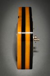 Geometric New Haven Catalin Bakelite Clock - Laminated Yellow + Black