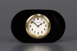 Oval Red + Black Catalin New Haven Clock - Great