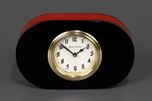 Oval Red + Black Catalin New Haven Clock - Great