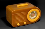 FADA 1000 Catalin Radio ’Bullet’ in Caramel Onyx Green + Yellow