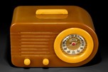 FADA 1000 Catalin Radio ’Bullet’ in Caramel Onyx Green + Yellow