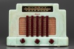 Catalin Addison 5 ’Courthouse’ Radio in Pistachio + Burgundy - Great