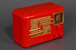 Striking Fada 354RG &rsquo;Coloradio&rsquo; Radio in Chinese Red Plaskon with Gold Trim