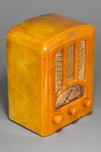 Beautiful Emerson AU-190 Catalin Radio in Marbleized Butterscotch