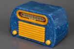 FADA 652 Insert Grill ’Temple’ Catalin Radio Lapis-Lazuli + Yellow - Rare