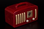 Emerson EP-375 ’5+1’ Catalin Radio in Marbled Oxblood Red with Handle