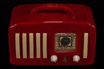 Emerson EP-375 ’5+1’ Catalin Radio in Marbled Oxblood Red with Handle