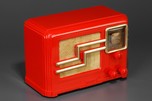 Striking Fada 360RG ’Coloradio’ Radio in Chinese Red Plaskon with Gold Trim