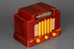 Marbleized Oxblood Red Addison 5 Courthouse Catalin Radio