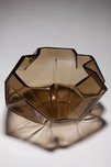 Art Deco Ruba Rombic Topaz Glass Cupped Bowl