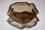 Art Deco Ruba Rombic Topaz Glass Cupped Bowl