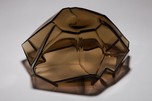 Art Deco Ruba Rombic Topaz Glass Cupped Bowl