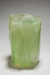 Ruba Rombic Jade Glass Vase American Art Deco