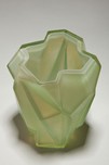 Ruba Rombic Jade Glass Vase American Art Deco