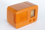 Sentinel 177U Catalin Radio in Marbleized Sand with Yellow Trim