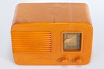 Sentinel 177U Catalin Radio in Marbleized Sand with Yellow Trim