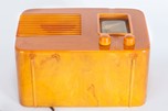 Sentinel 177U Catalin Radio in Marbleized Sand with Yellow Trim