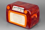 Sentinel 284-NB Catalin Outline Grille Radio in Marbleized Oxblood Red