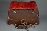 Sentinel 284 &rdquo;Wavy Grill&rdquo; Catalin Radio in Oxblood Red and Butterscotch