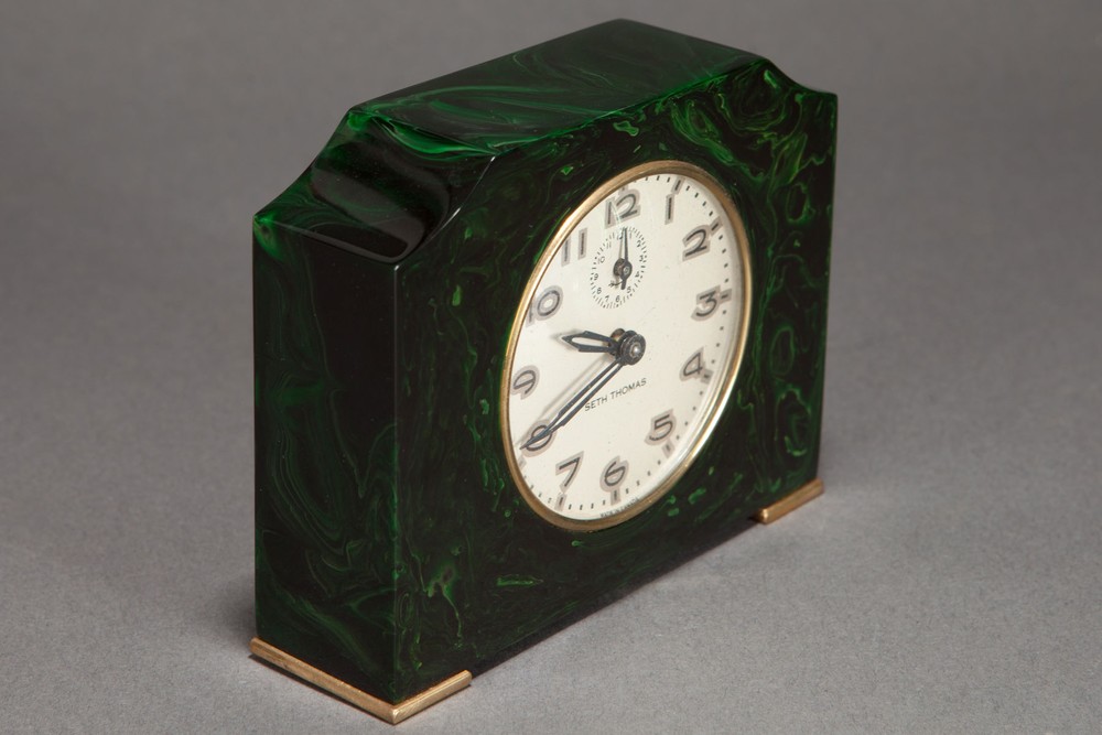 Art Deco Seth Thomas Catalin Bakelite Clock in Hunter Green | Clocks ...