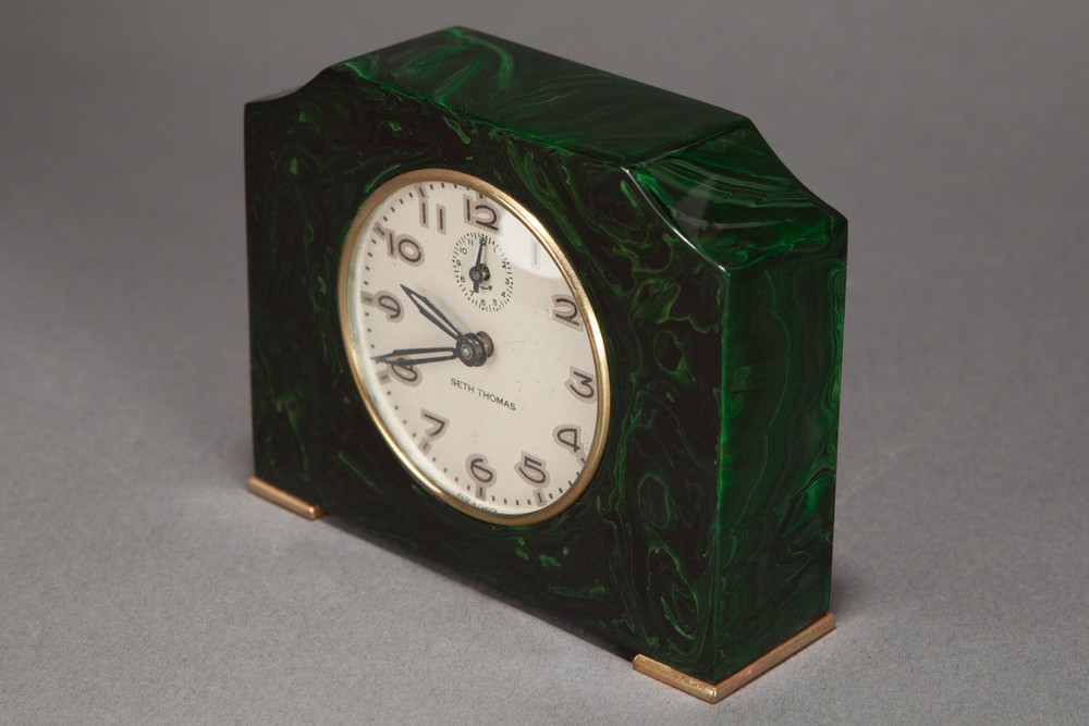Art Deco Seth Thomas Catalin Bakelite Clock in Hunter Green | Clocks ...