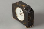Art Deco Seth Thomas Catalin Bakelite Clock in Black Swirl