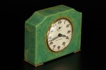 Deco Seth Thomas Catalin Bakelite Clock in Turquoise-Green