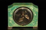 Deco Seth Thomas Catalin Bakelite Clock in Turquoise-Green