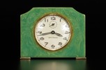 Deco Seth Thomas Catalin Bakelite Clock in Turquoise-Green