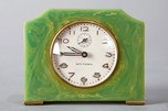 Art Deco Seth Thomas Catalin Bakelite Clock in Green